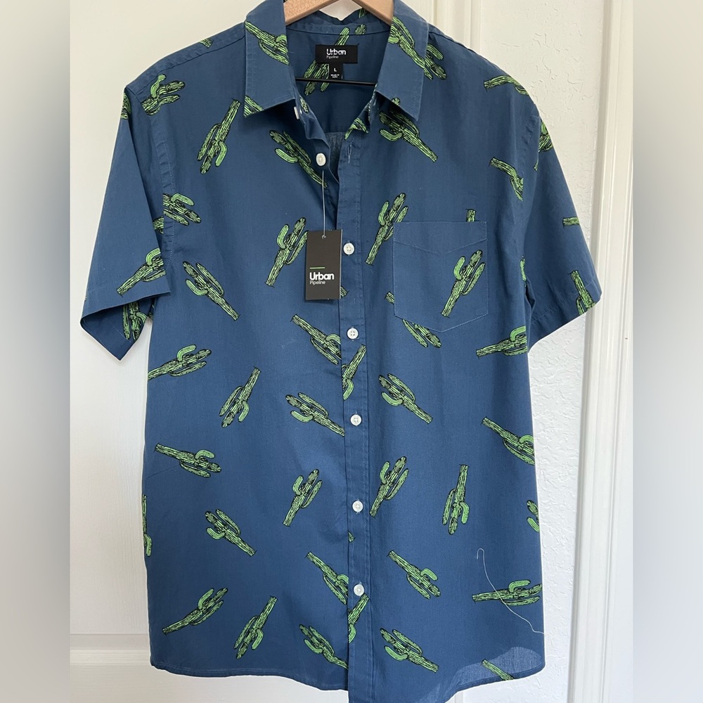 Urban Pipeline Men’s Cactus Theme Shirt | L